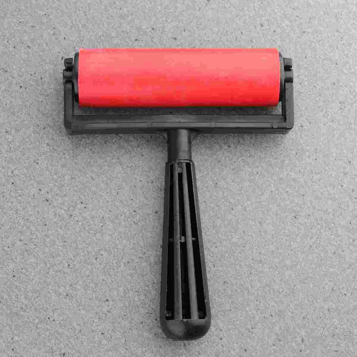 

10cm Printmaking Rubber Roller Brayer (Red)