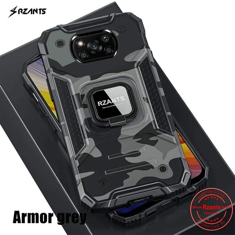 

Rzants Case for Xiaomi POCO X3 PRO POCO X3 NFC Case Built in Stand Shockproof Bracket Hard Cover Phone Casing