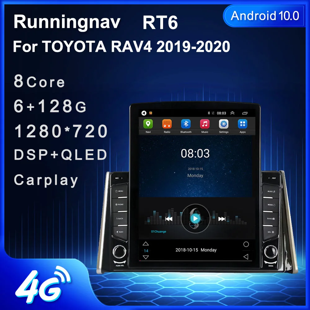 Автомобильный радиоприемник 9 7 дюйма Android 10 1 для TOYOTA RAV4 2019 2020 RAVTesla мультимедийный