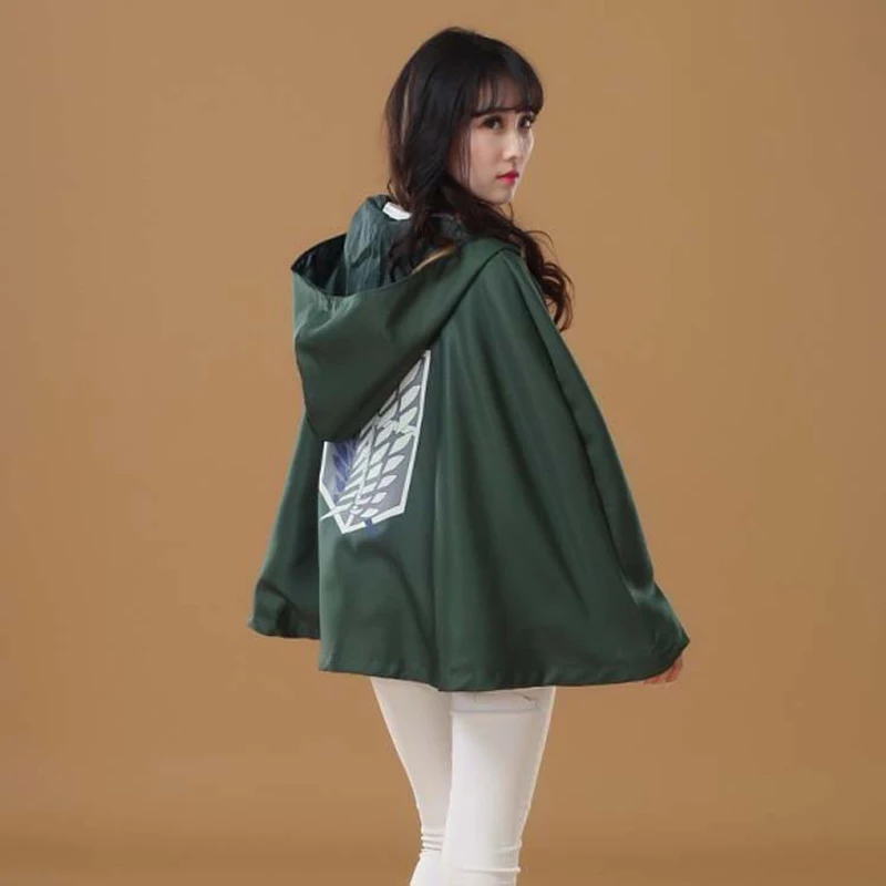 Japanese Hoodie Attack on Titan Cloak Shingeki no Kyojin Scouting Legion Cosplay Costume anime cosplay green Cape mens clothes |
