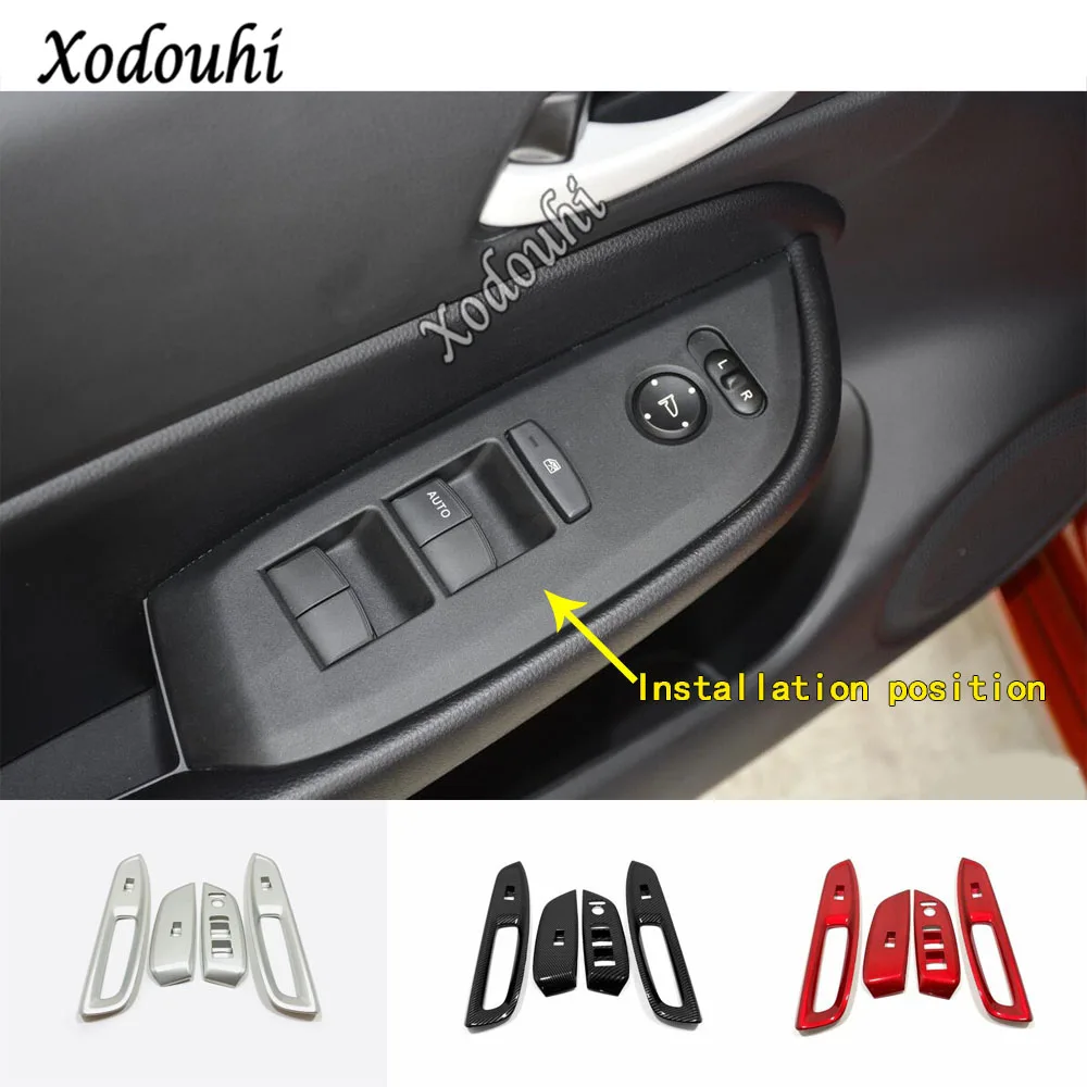 

Для Honda Fit Jazz 2020 2021 автомобильный Стайлинг ABS подлокотник поручни Внутренняя дверь окно стекло панель переключателя крышка отделка рамка