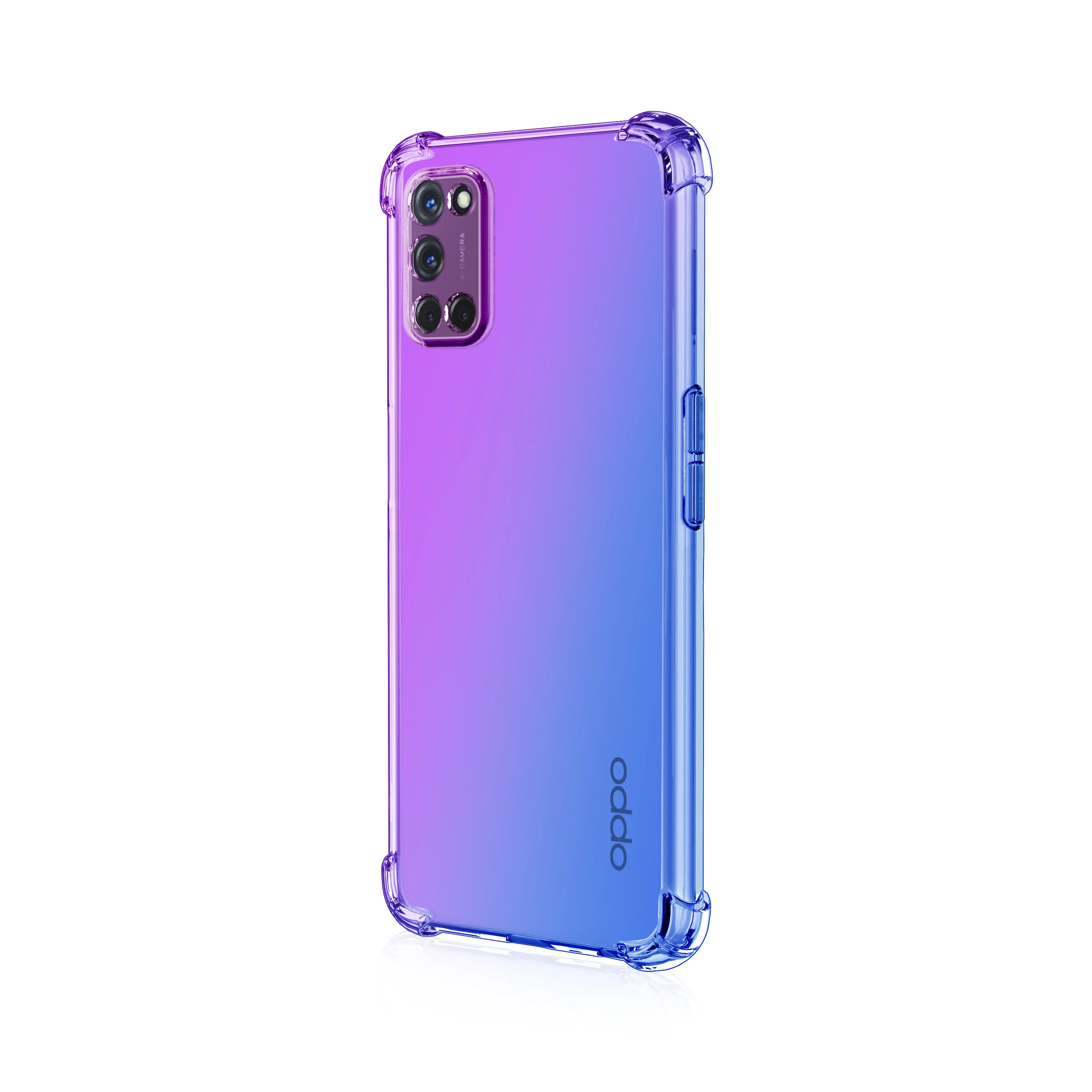 Противоударный чехол для OPPO Find X2 Pro Lite A72 A52 A12 A92S A31 F15 Цветной силиконовый Reno 3 A5 A9 2020
