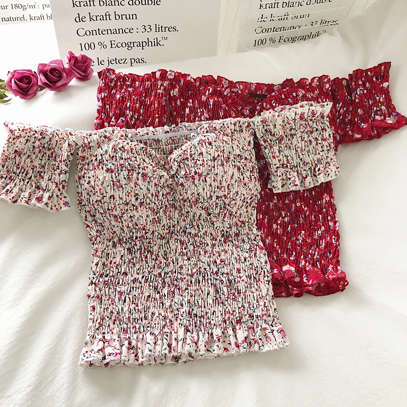 Женские шифоновые рубашки в стиле Харадзюку винтажные пикантные летние топы с