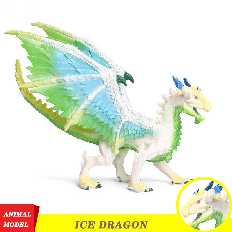Старинная мифология Дракон ледяной дракон твердый пластиковый игрушечный