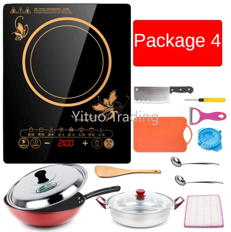 Индукционная плита Smart Home высокомощная черная Микрокристаллическая панель 8