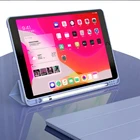 Чехол для iPad 2019 7 10,2 2018 2017 Mini 4 5 9,7 Pro 11 2020 Air 3, умный чехол с держателем для стилуса, iPad 5-го 6-го поколения
