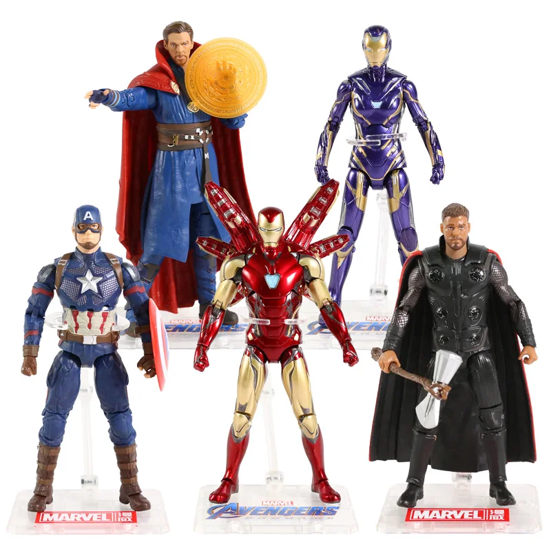Marvel Железный человек MK85 MK49 Doctor Strange Тор Капитан Америка 7 &quotвесы фигурку Мстители