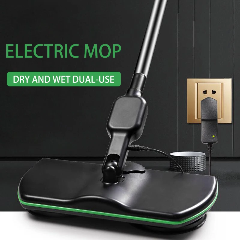 

Electric Rotary Mop Microfiber Cleaning Mop Rechargeable 360 degree Rotation Cordless Floor Cleaner Scrubber for Home Kitchen