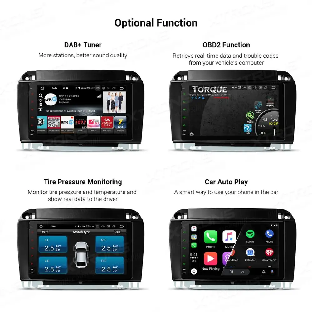 XTRONS 8 &quotAndroid 9 0 автомобильный Радио плеер GPS для Mercedes Benz S-Class W220 S280 S320 S350 S400 S430 S500