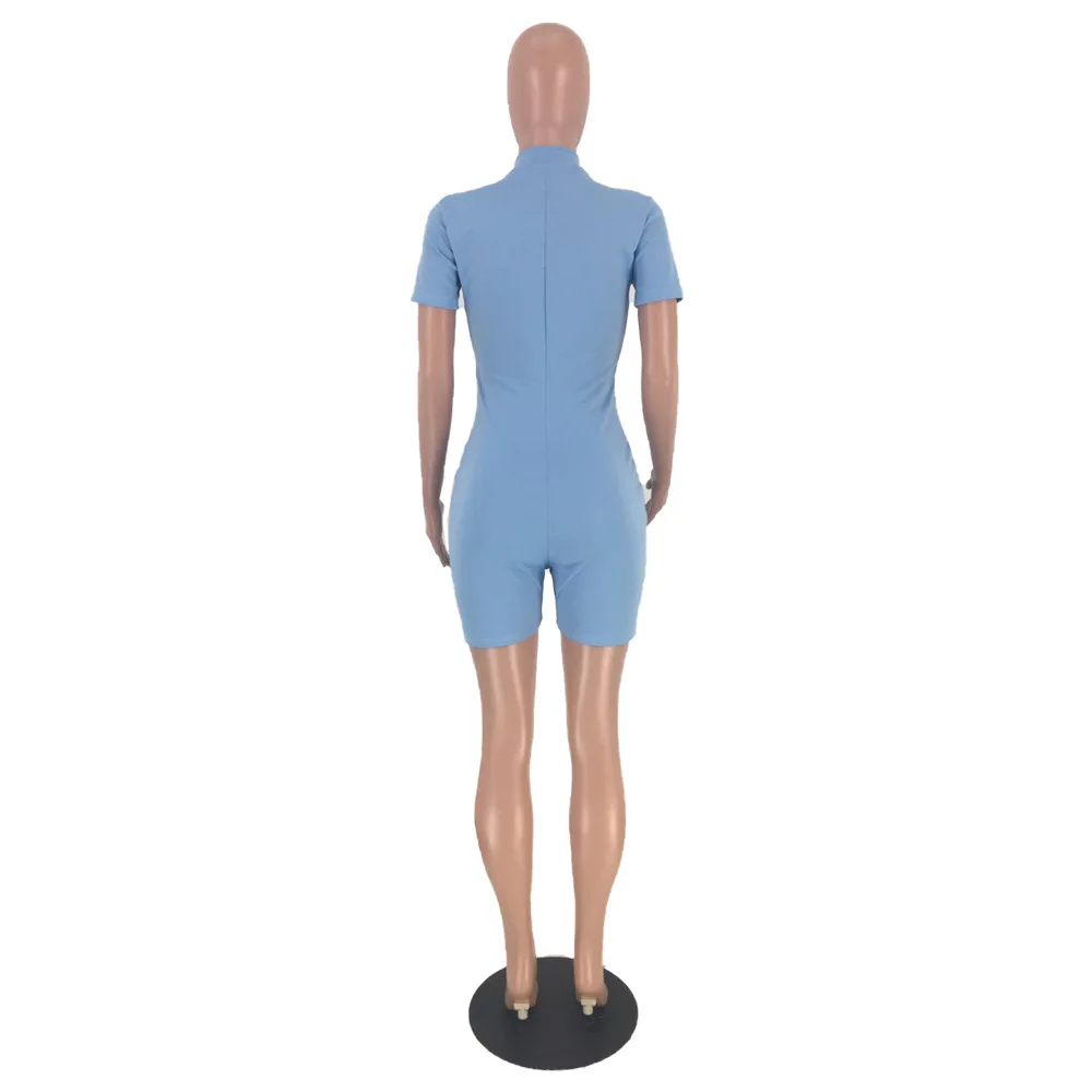 Сексуальные комбинезоны женские боди для фитнеса Модный комбинезон на молнии с