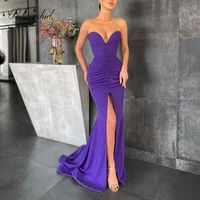 peorchid beautiful sweetheart mermaid long evening dresses slit sexy vestido fiesta dubai women prom gown formal wear 2021