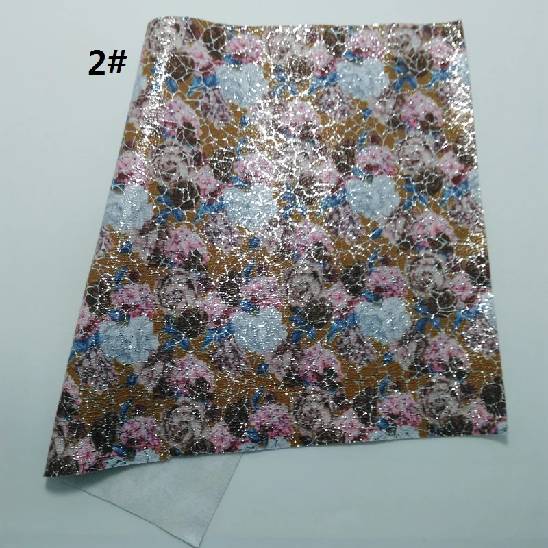 1 шт. 21 х29 см синтетический Letaher Cuero принт цветы кожа для изготовления бантов