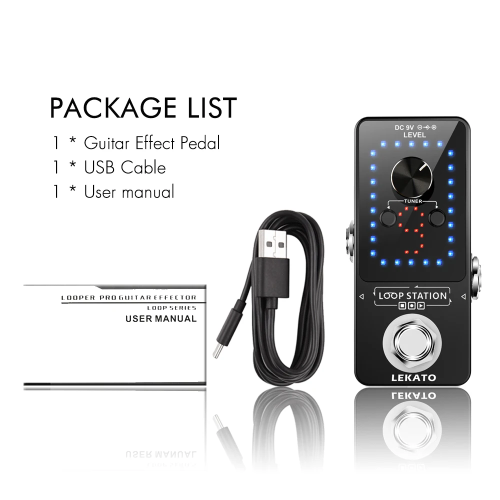 lekato looper gitarre pedal schleife elektrische gitarre effekt pedal true bypass 9 slot welle loop record 40 minuten looping fs gitarre teil free gl