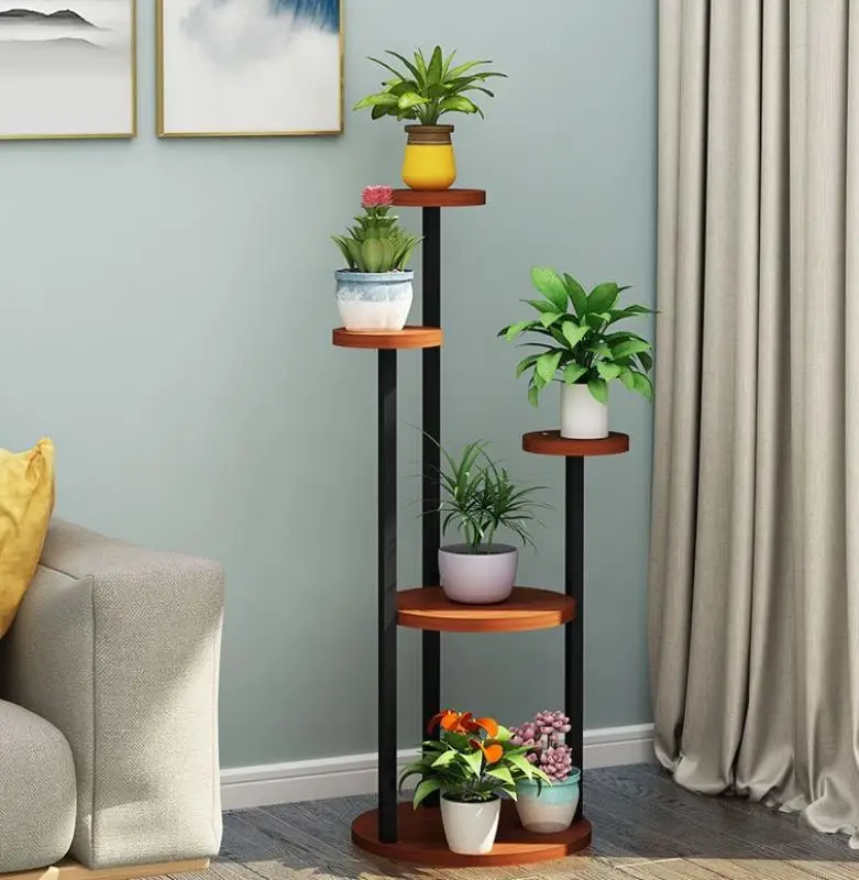 

Flower Rack Indoor Household Flower Rack Balcony Iron Art Living Room Floor Multi-layer Flower Pot Rack Green Radish Fleshy Flow