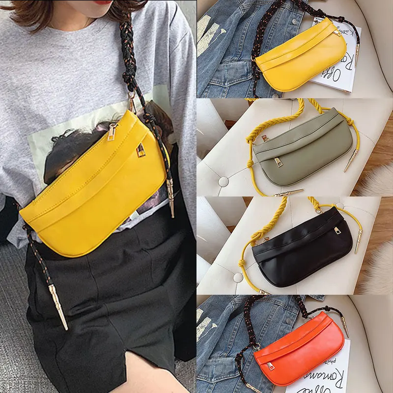 Женская поясная сумка из искусственной кожи с веревкой бантиком и бананом для