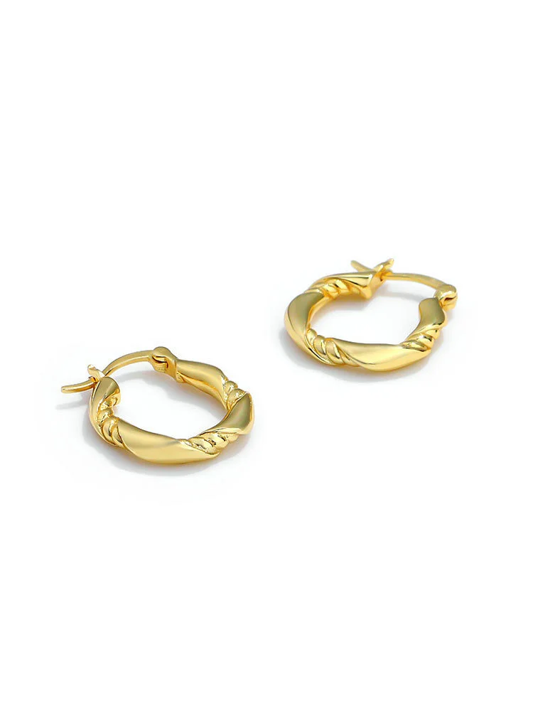 

Sterling Silver 925 Hoops Earrings Luxury Minority Simple Gift For Women Accessories Wedding Jewellery 2021 Trend Jewellery