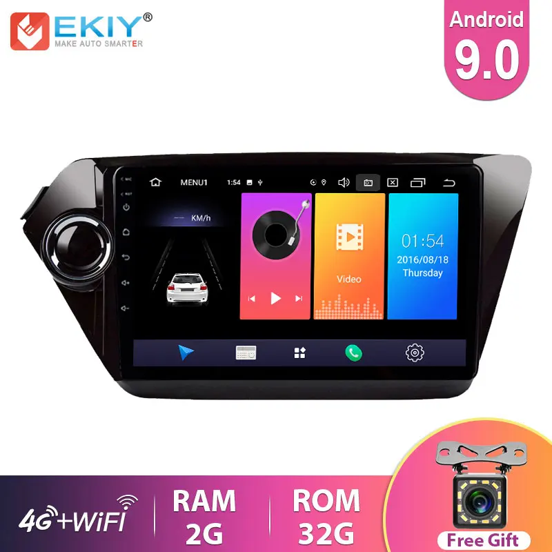 

Автомагнитола EKIY 9 ''IPS Android 9,0 для Kia K2 Rio 2010-2017, мультимедийный видео плеер, Авто Стерео GPS навигация, USB Wifi BT HU