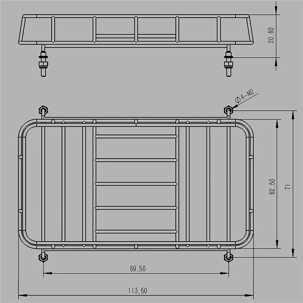 

1/14 Metal Cab Roof Canvas Frame Bracket for Tamiya Scania Tractor Beenz Dump RC Truck Model Car DIY Modified Parts