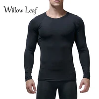 willow leaf hot 2021 solid color o neck long sleeve t shirt men casual tops pullovers fashion slim basic tops 3xl size