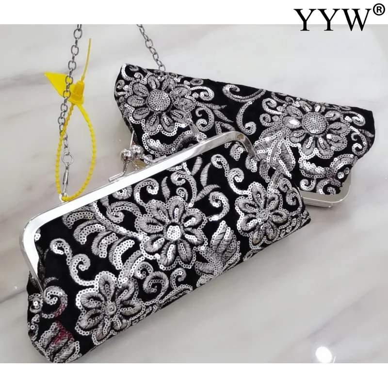 

Black Embroidered Clutch Bag Women 2021 New Highclass Evening Bags Wedding Elegant Handbags Women Luxury Purse Bags Party Purse