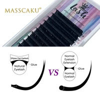 free sample masscaku lash vendor wholesale cd curl all size flat lash with high quality packaging box flat eyelash extension