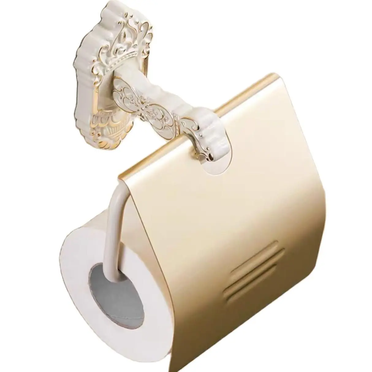 

Резные держатель рулона туалетной бумаги из золотого сплава держатель для бумажных полотенец, аксессуары для ванной комнаты