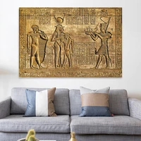 egyptian hieroglyphs fresco canvas painting queen hatshepsut temple stone carving pharaoh poster ancient egypt wall mural print