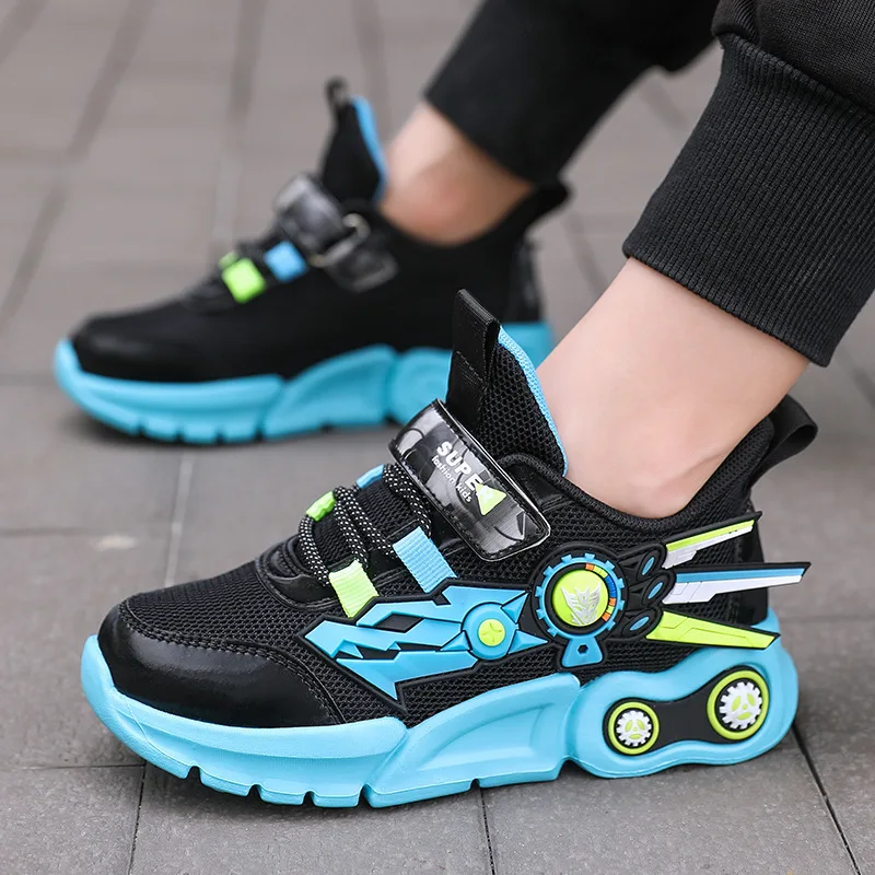 

2021 Autumn New Kids Sport Shoes Big Boys Running Shoes Sneakers For Child Casual Boy Tenis Shoes Mesh Children's Shoes Light
