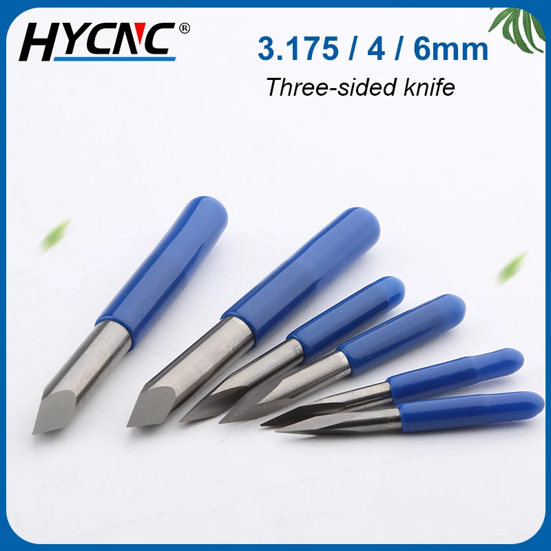

1PC Three-Side Milling Cutter CNC Engraving Drill Wood Carving Relief Jade Carving 3-Side Milling Cutter Aluminum 3D Milling