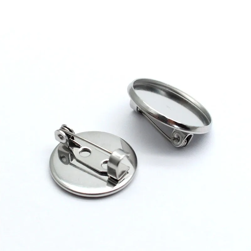 5 шт. 316 брошь из нержавеющей стали застежки на дисковой основе пустые кабошон