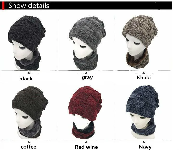 OZyc зимняя шапка, шарф Skullies Beanies для мужчин вязаная шапка женская маска Толстая Балаклава ушанка шерстяной берет мужская шапка
