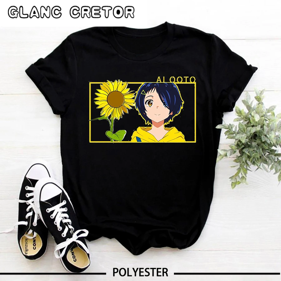 

Aesthetic Kawaii Clothes Female T-shirts Harajuku Tee Shirt Summer Short 2021 Wonder Egg Priority T Shirt Women Graphic T Shirts