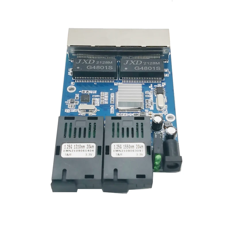 Ethernet коммутатор Gigabit волоконно-оптический медиа-конвертер 4 RJ45 2 10/100/1000M UTP 2F 4E порт