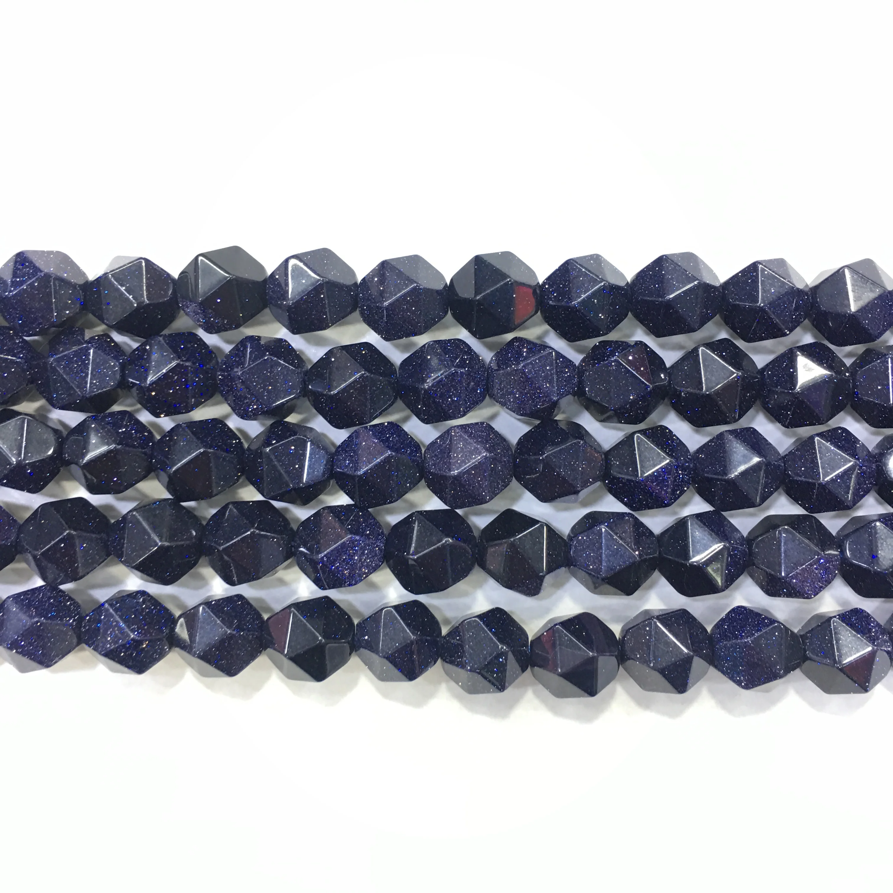 

Factory Price Natural Blue Gold Stone Nugget Beads Healing Energy Gemstone Jewelry Handmade Making DIY Bracelet & Necklace 8mm