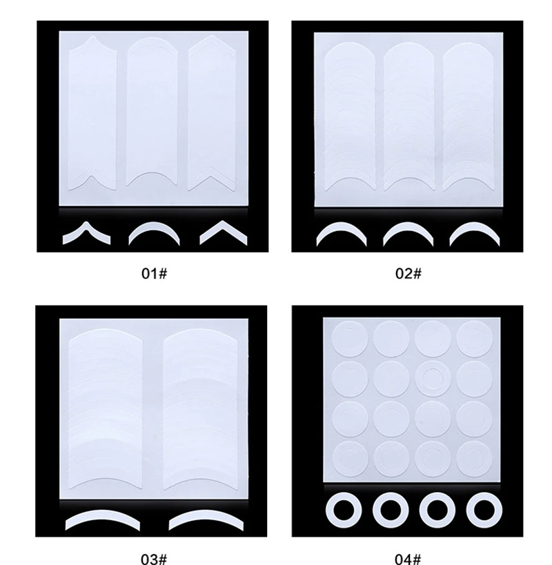 24 шт наклейки для ногтей Французский Советы помощник в маникюре дизайна форма