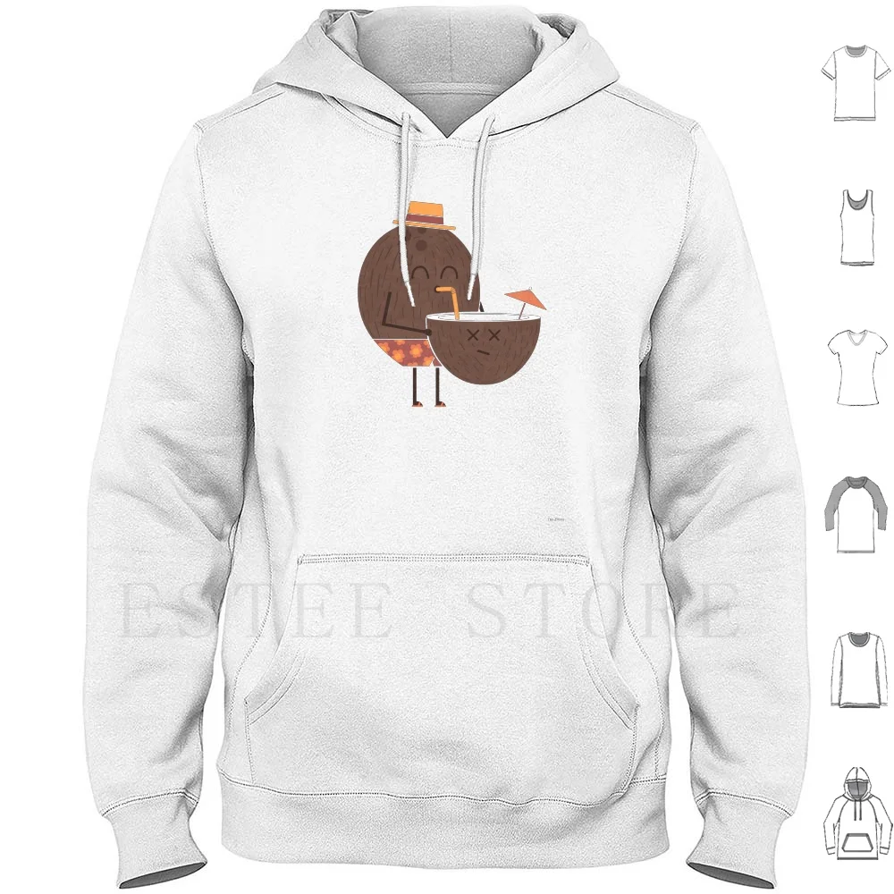 

Cannibal Hoodies Long Sleeve Coconut Cocktail Funny Summer Teo Zirinis