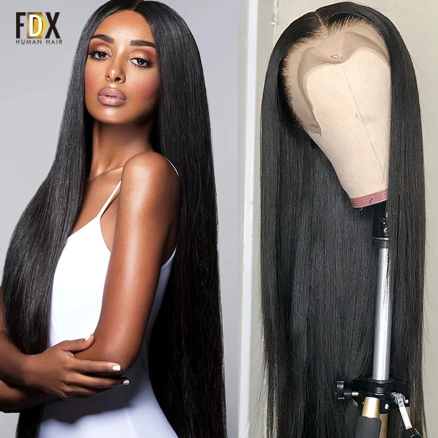 

HD Transparent Lace Wig 13x6 Lace Front Human Hair Wig FDX 4x4 5x5 6x6 Closure Wig Brazilian Remy Straight 13x4 Lace Frontal Wig