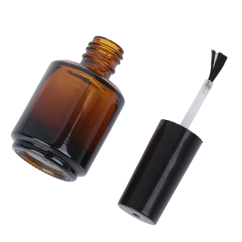 Бутылочка для лака ногтей пустая с крышкой и щеткой Косметическая емкость