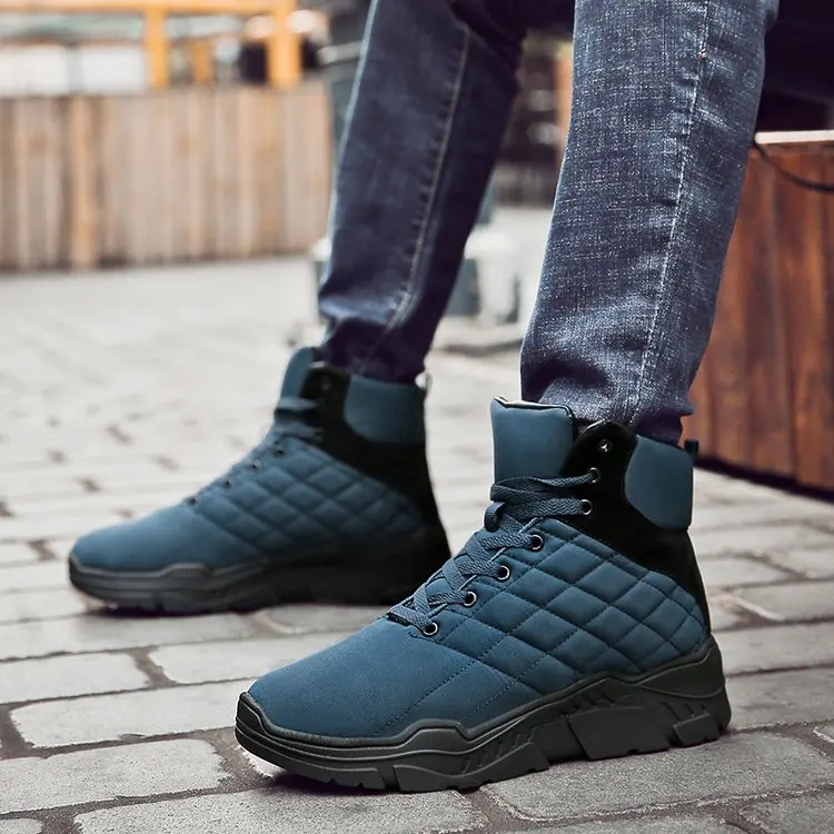 Теплые зимние ботинки для мужчин сезон зима осень высокие повседневные