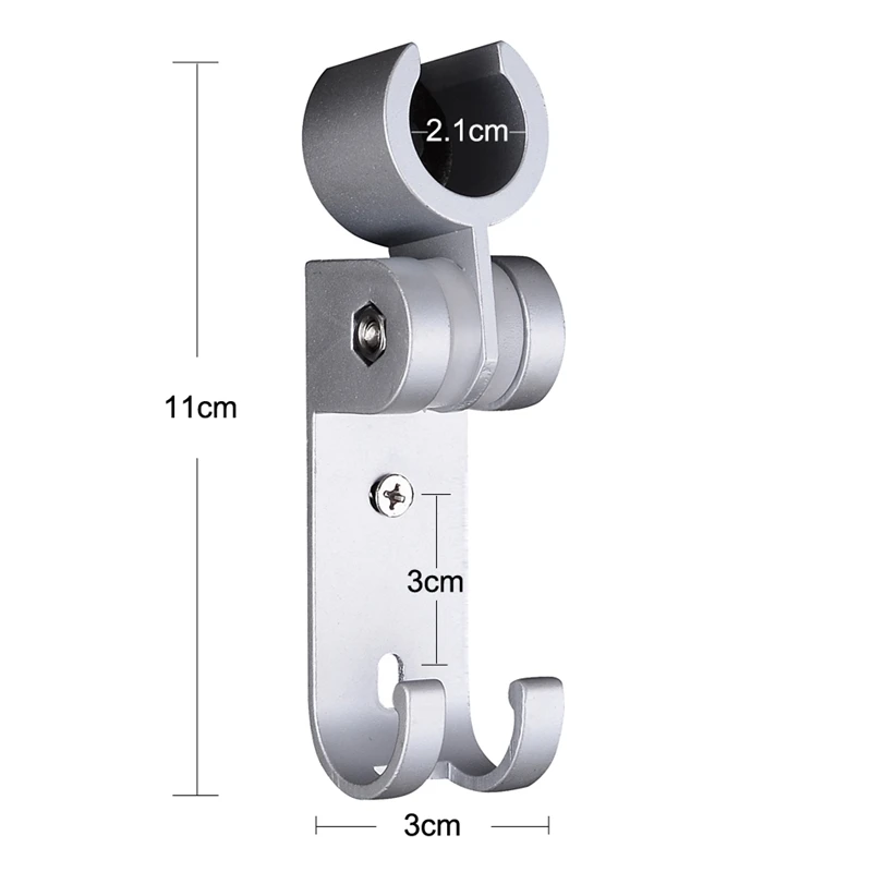 

Shower Head Holders Black/Silver Aluminum Bathroom Shower Holder Perforated Wall Mounted Adjustable Shower Bracket Accessories