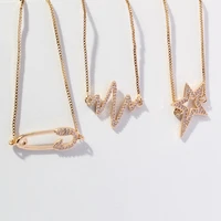 fashion classic star pin bracelet metal womens adjustable bracelet elegant zircon gold bracelet jewelry party gift