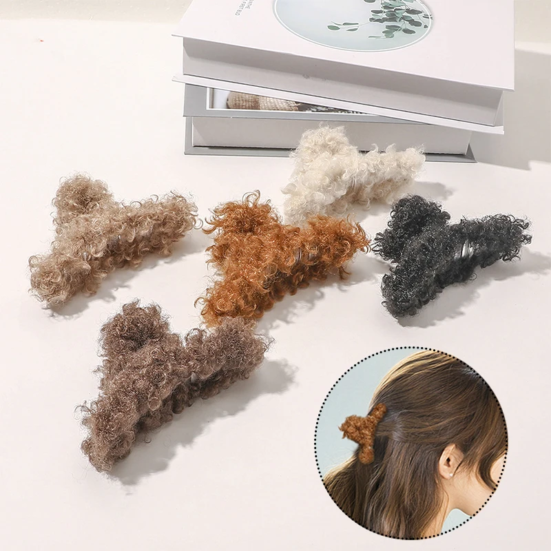 

Plush Claw Hairpin Faux Fur Hair Clips Women New Soft Shark Clip Cute Headband Ladies Hairgrip Headwear Fashion Hair Accessories