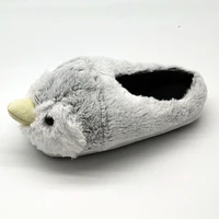 penguin specia offer custom warm winter lovers home slippers thick soft bottom unisex cute shoes floor fur slippers shoes snow