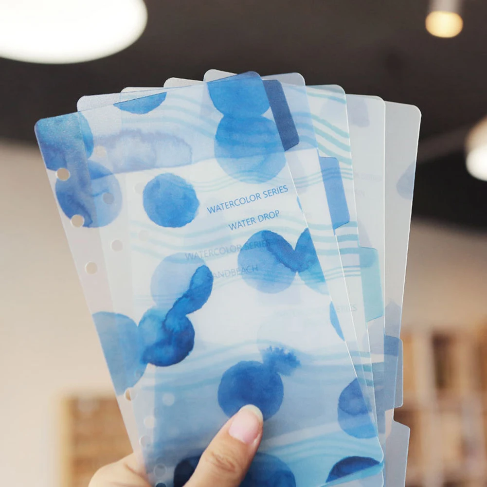 5pcs A5/A6 Colored Notebook Index Page Matte Cover Spiral Diary Planner Paper Note Book Category Pages Stationery | Канцтовары для