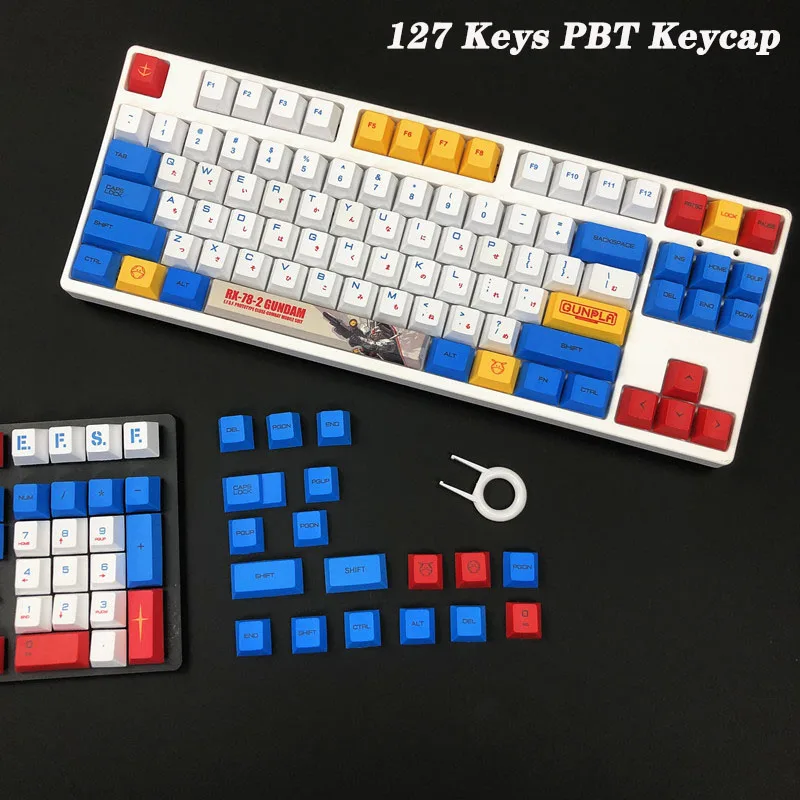Механическая клавиатура Gundam PBT колпачки клавиш Cherry high 104 108 клавиши робот из