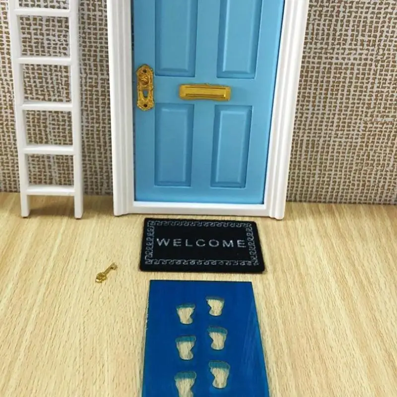 1:12 украшение для кукольного домика миниатюрный Коврик двери приветственный