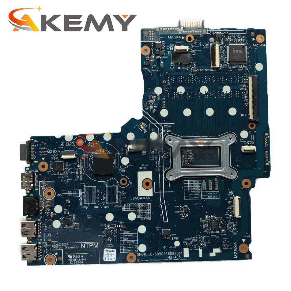Бесплатная доставка материнской платы для ноутбука 350 G2 801977-001 6050A2677201-MB-A01 с SR1EN