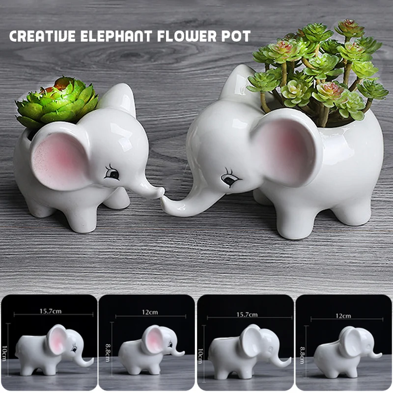 

Цветочные горшки с изображением слона из мультфильма, суккуленты, искусственное растение, бонсай, садовые цветочные горшки, Декор для дома ...