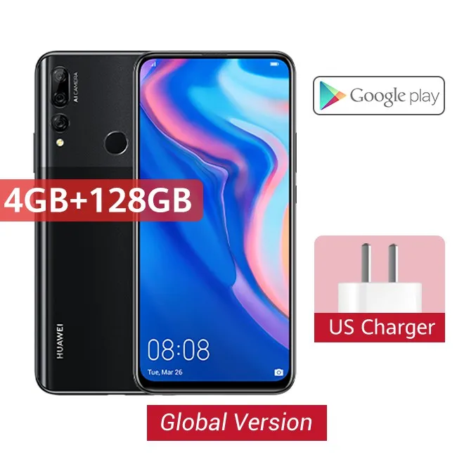 huawei Y9 Prime смартфон AI Тройная задняя камера s глобальная Версия Мобильный телефон 4G 128G авто всплывающая фронтальная камера 6,59“ Скидка 600 руб. /. При заказе от 5500 руб. /Промокод - Цвет: 4GB 128GB Black