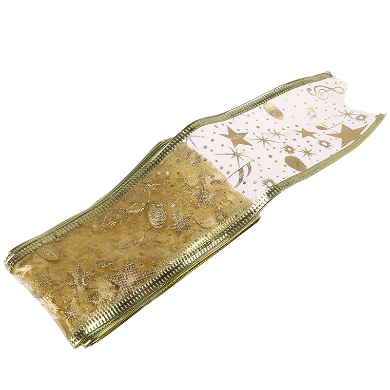 2 метра Рождественские Ленты Блестящая лента DIY бант праздничный Декор